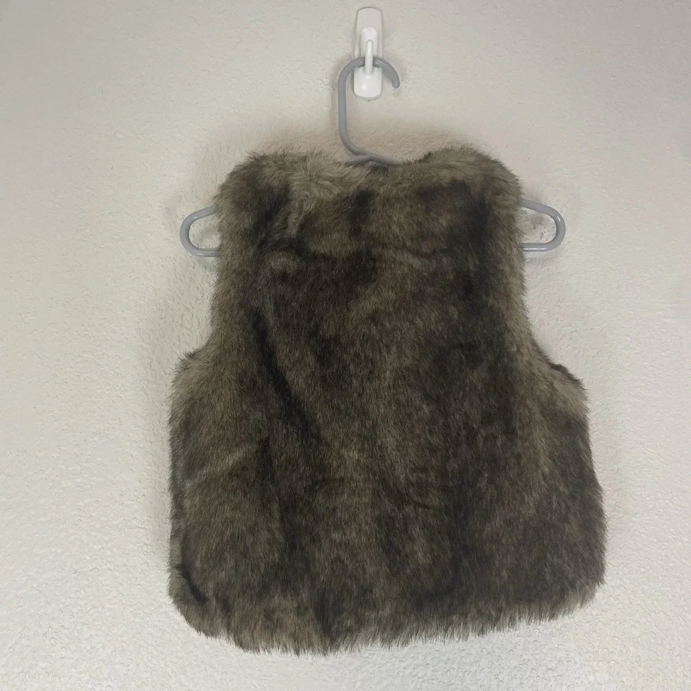 Carter's Toddler 4T‎ Faux Fur Vest Brown Cozy Plush Warm Fall Winter Layer NWT